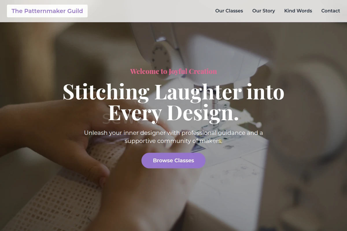 Joy Sewing Class