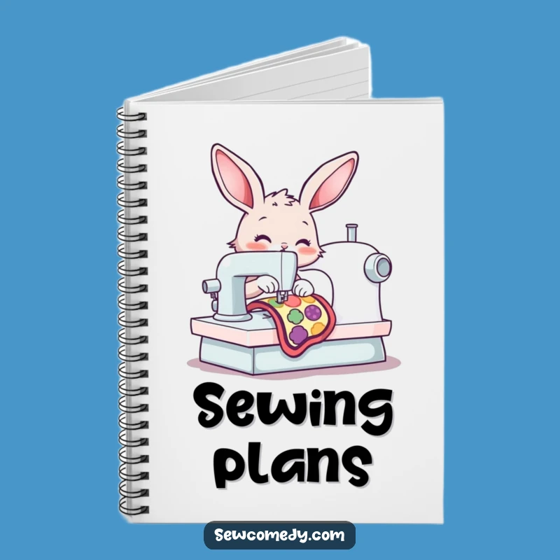 Funny Bunny Sewing Machine Notebook: Hilarious Journal for Craft Ideas Gift!